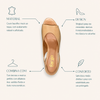 Sandalia Salto Alto Couro Bloco Peep Toe Baunilha Fargo