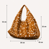 Bolsa Sacola Hobo Pelo Estampa Bambi Print Couro Fargo