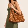 Bolsa Sacola Hobo Pelo Estampa Bambi Print Couro Fargo