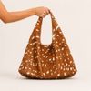 Bolsa Sacola Hobo Pelo Estampa Bambi Print Couro Fargo