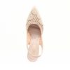 Scarpin Salto Alto Fino Trama Natural Fargo