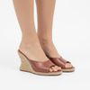 Sandalia Salto Anabela Alto Mule Âmbar Fargo