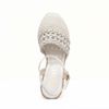 Sandalia Salto Anabela Alto Tramado Espadrille Off White Fargo
