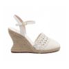 Sandalia Salto Anabela Alto Tramado Espadrille Off White Fargo