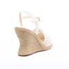 Sandalia Salto Anabela Alto Tramado Espadrille Off White Fargo