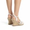 Sandalia Salto Anabela Alto Tramado Espadrille Off White Fargo