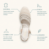 Sandalia Salto Anabela Alto Tramado Espadrille Off White Fargo