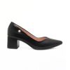 Scarpin Comfort Salto Medio Bloco Básico Preto Fargo