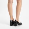 Scarpin Comfort Salto Medio Bloco Básico Preto Fargo