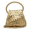 Bolsa Pequena de Ombro Trançada Dourada Fargo