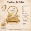 Bolsa Pequena de Ombro Trançada Dourada Fargo
