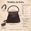 Bolsa Pequena de Ombro Trançada Chocolate Fargo