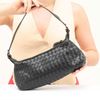 Bolsa Baguette Pequena Trançado Tressê Preto Fargo
