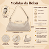 Bolsa Baguette Pequena Trançado Tressê Off White Fargo