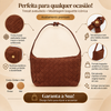 Bolsa Baguette Pequena Trançado Tressê Âmbar Fargo