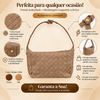 Bolsa Baguette Pequena Trançado Tressê Mel Fargo