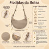 Bolsa Baguette Pequena Meia-Lua Amêndoa Fargo