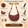 Bolsa Baguette Pequena Meia-Lua Âmbar Fargo