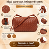 Bolsa Transversal Pequena Tressê Âmbar Fargo