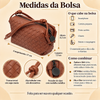 Bolsa Transversal Pequena Tressê Âmbar Fargo