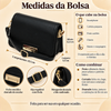 Bolsa Tiracolo Pequena Retangular Preto Fargo
