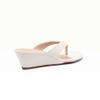 Sandalia Salto Baixo Anabela Tiras Off White Fargo