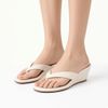 Sandalia Salto Baixo Anabela Tiras Off White Fargo