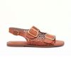 Rasteira Laser E Maxi Fivelas Terracota Fargo