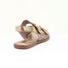 Rasteira Laser E Maxi Fivelas Dourado Fargo