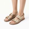 Rasteira Laser E Maxi Fivelas Dourado Fargo