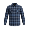 Camisa Manga Longa Flanela Azul Florence