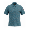 Camisa Manga Curta Camo Azul Florence