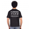 Camiseta Manga Curta Burgee Coral Pocket Preto Florence