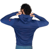 Camiseta Manga Longa UV com Capuz Azul Marinho Florence