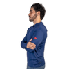 Camiseta Manga Longa UV com Capuz Azul Marinho Florence