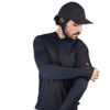 Camiseta Manga Longa UV com Capuz Preto Florence