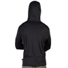 Camiseta Manga Longa UV com Capuz Preto Florence