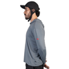 Camiseta Manga Longa UV com Capuz Cinza Escuro Florence