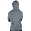 Camiseta Manga Longa UV com Capuz Cinza Escuro Florence