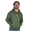 Moletom Canguru Embroidered Hoodie Verde Oliva Florence