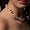 COLAR TWIST QUARTZO ROSA
