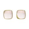 BRINCOS STUDS QUARTZO ROSA
