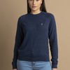 Sweater Feminino Barcelona Gola U 015838 Azul Marinho