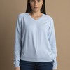 Sweater Feminino Monaco Gola V 015449 Azul Claro