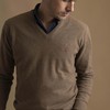 Sweater Lambswool V Hombre 27031 Beige