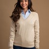 Sweater Feminino Mônaco Gola V 015837 Bege