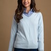Sweater Feminino Monaco Gola V 015449 Azul Ceu