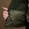 Campera Teflon Matelasse con Polar Hombre Verde