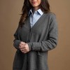 Cardigan Feminino Lã Merino Misto 3560 Cinza