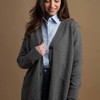 Cardigan Feminino Lã Merino Misto 3560 Cinza